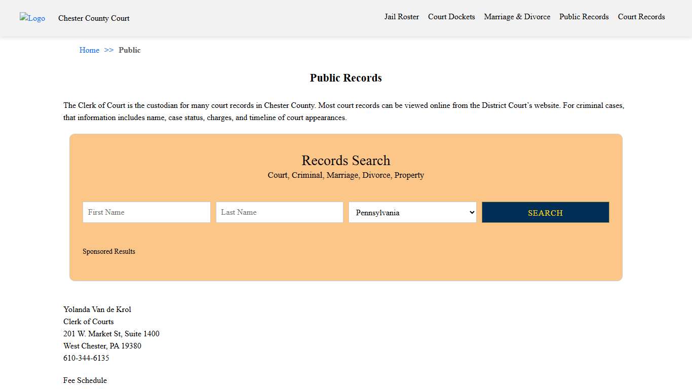 Public Records Chester County Court