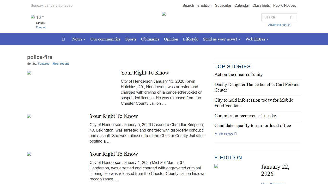 police-fire - Chester County Independent