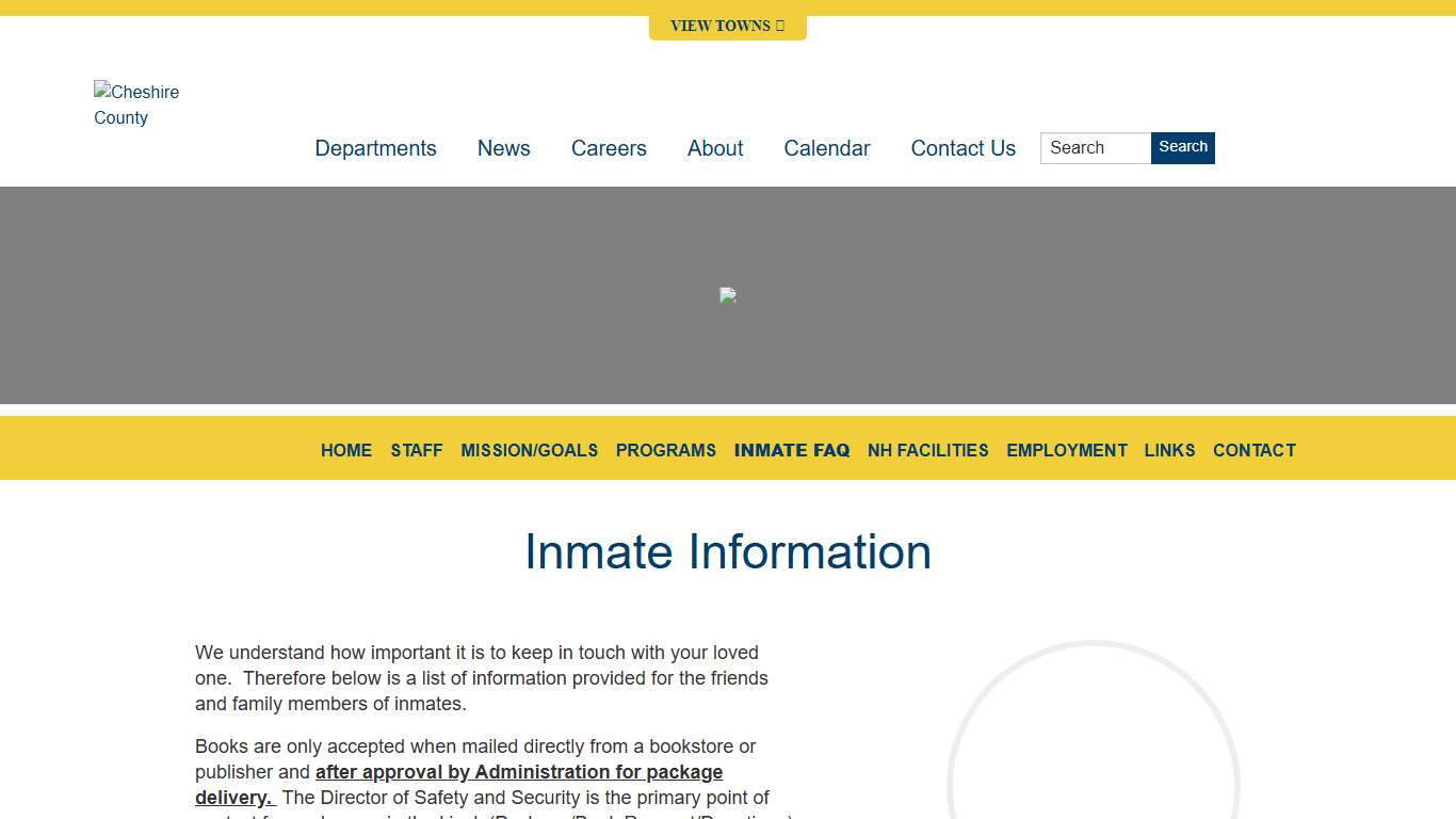 Inmate FAQ - Cheshire County